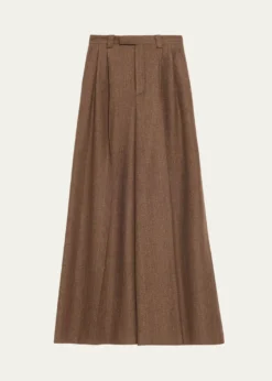 Loro PianaTimon Metallic Pinstriped Wide-Leg Wool-Cashmere Trousers