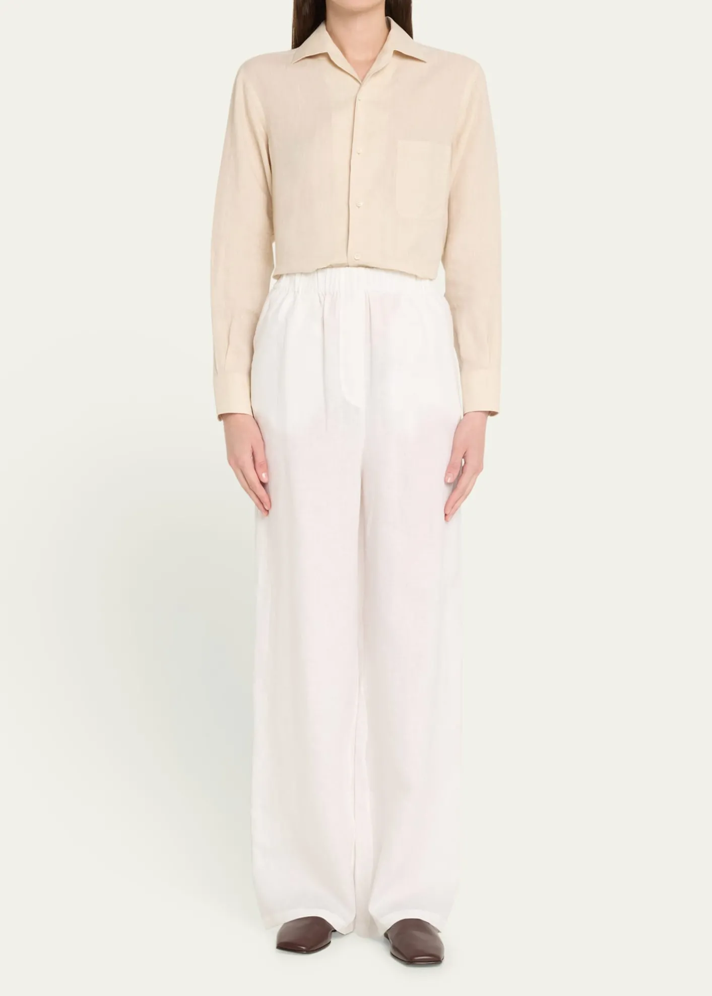 Loro PianaValerio Linen Straight-Leg Sunny Trousers