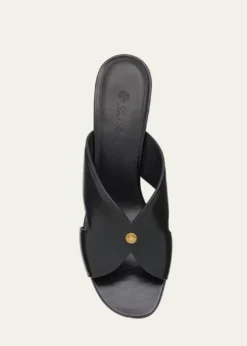 Loro PianaVera Leather Slide Sandals