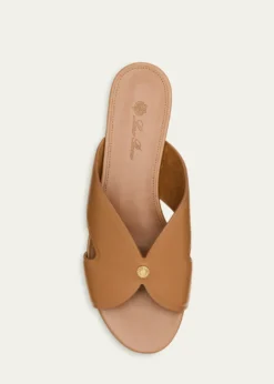 Loro PianaVera Leather Slide Sandals