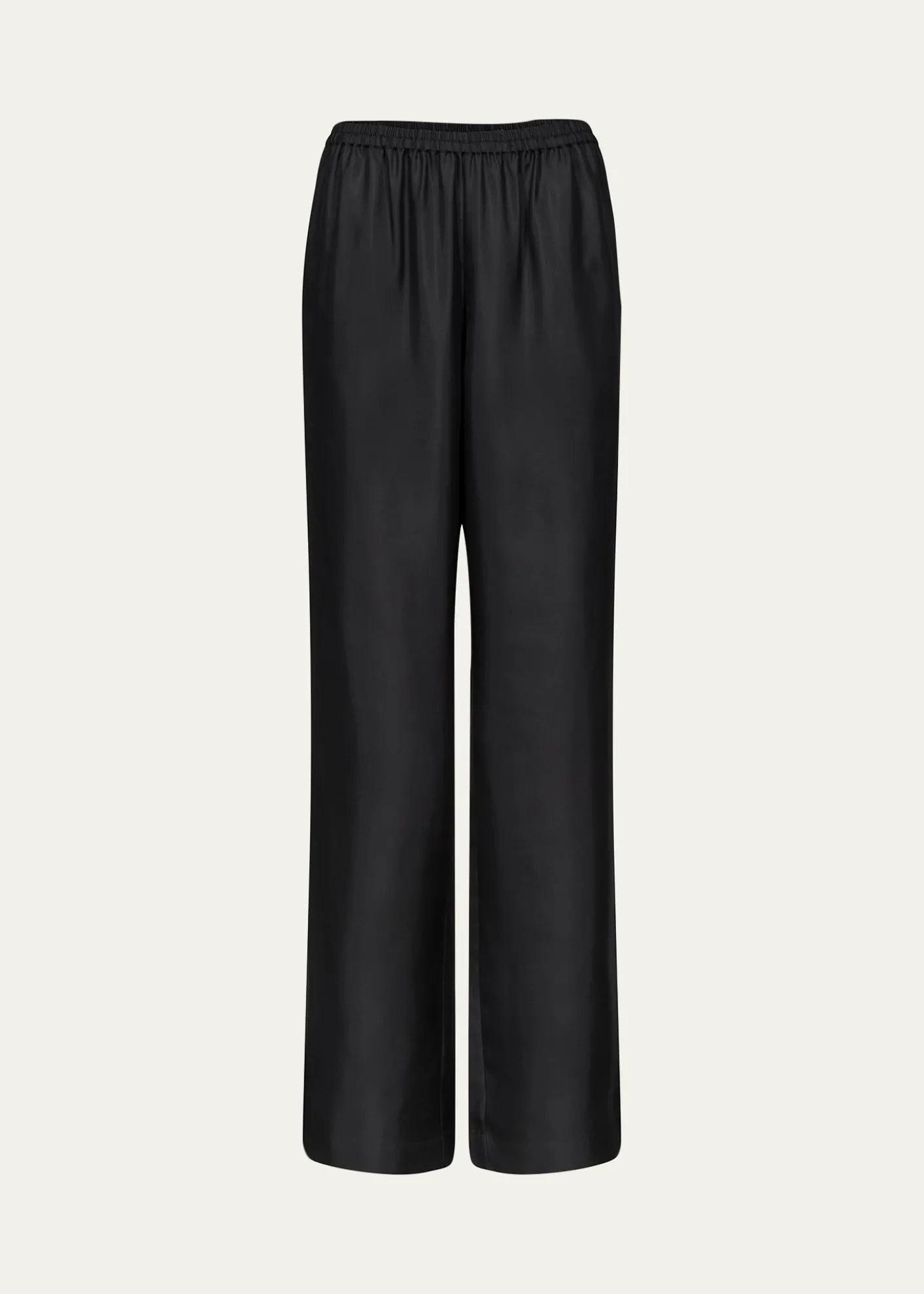Loulou De SaisonAlera Silk Straight-Leg Pull-On Pants