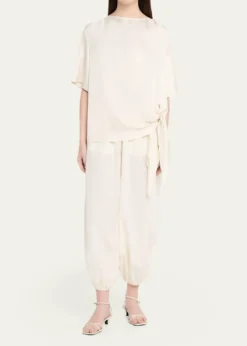 Loulou De SaisonAlmaya Cotton-Silk Balloon Pants