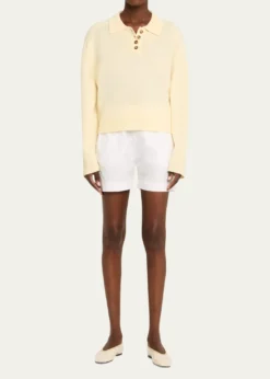 Loulou De SaisonHomere Cashmere Boxy Polo Sweater