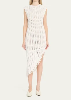 Loulou De SaisonMalena Asymmetric Crochet Dress