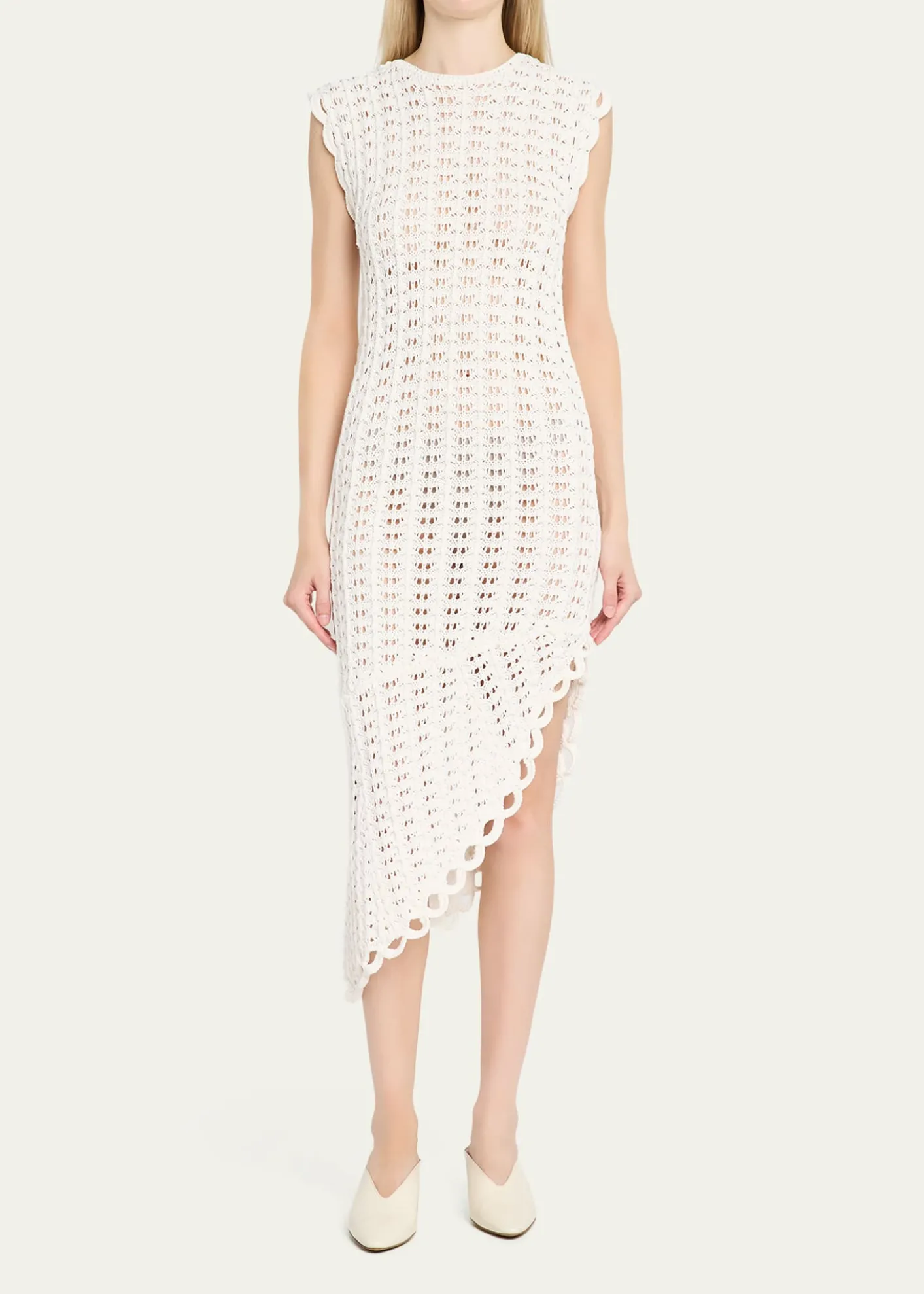 Loulou De SaisonMalena Asymmetric Crochet Dress