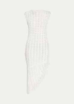 Loulou De SaisonMalena Asymmetric Crochet Dress