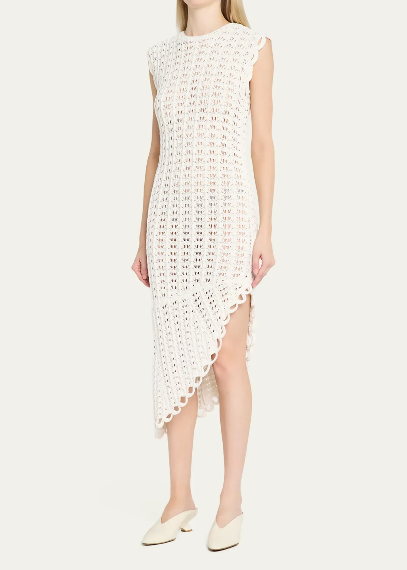 Loulou De SaisonMalena Asymmetric Crochet Dress
