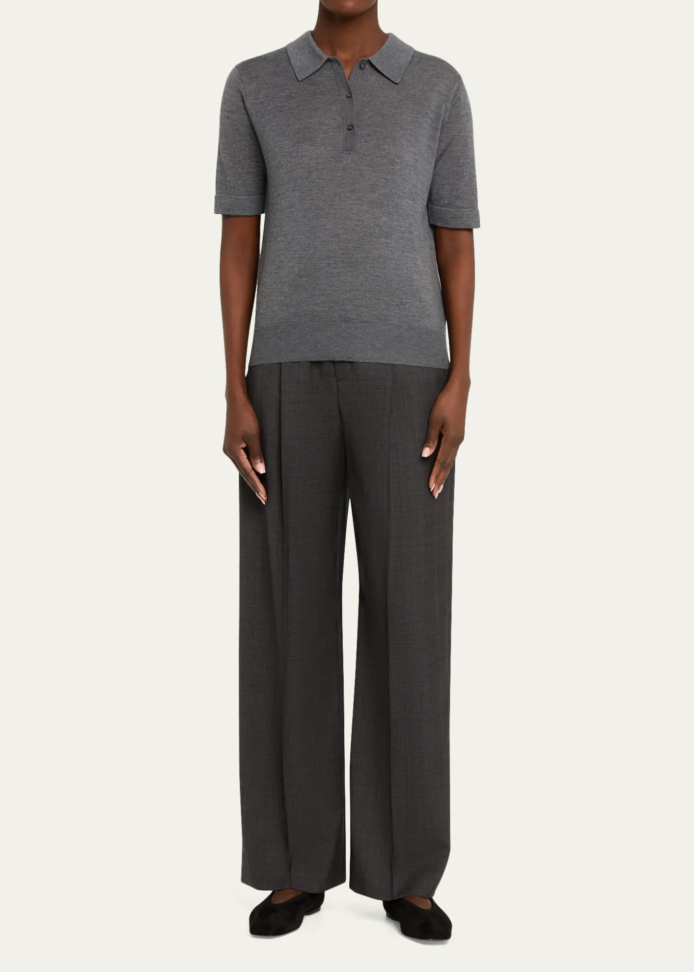 Loulou De SaisonMigo Fine Cashmere Polo Sweater