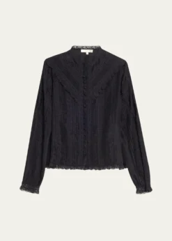 LoveShackFancyAralina Silk Blouse