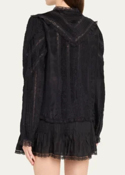 LoveShackFancyAralina Silk Blouse