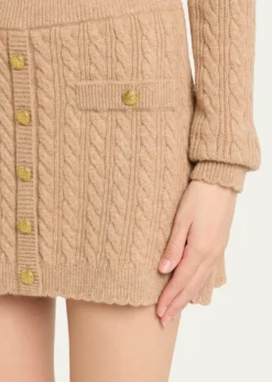 LoveShackFancyBerritt Cable-Knit Mini Skirt
