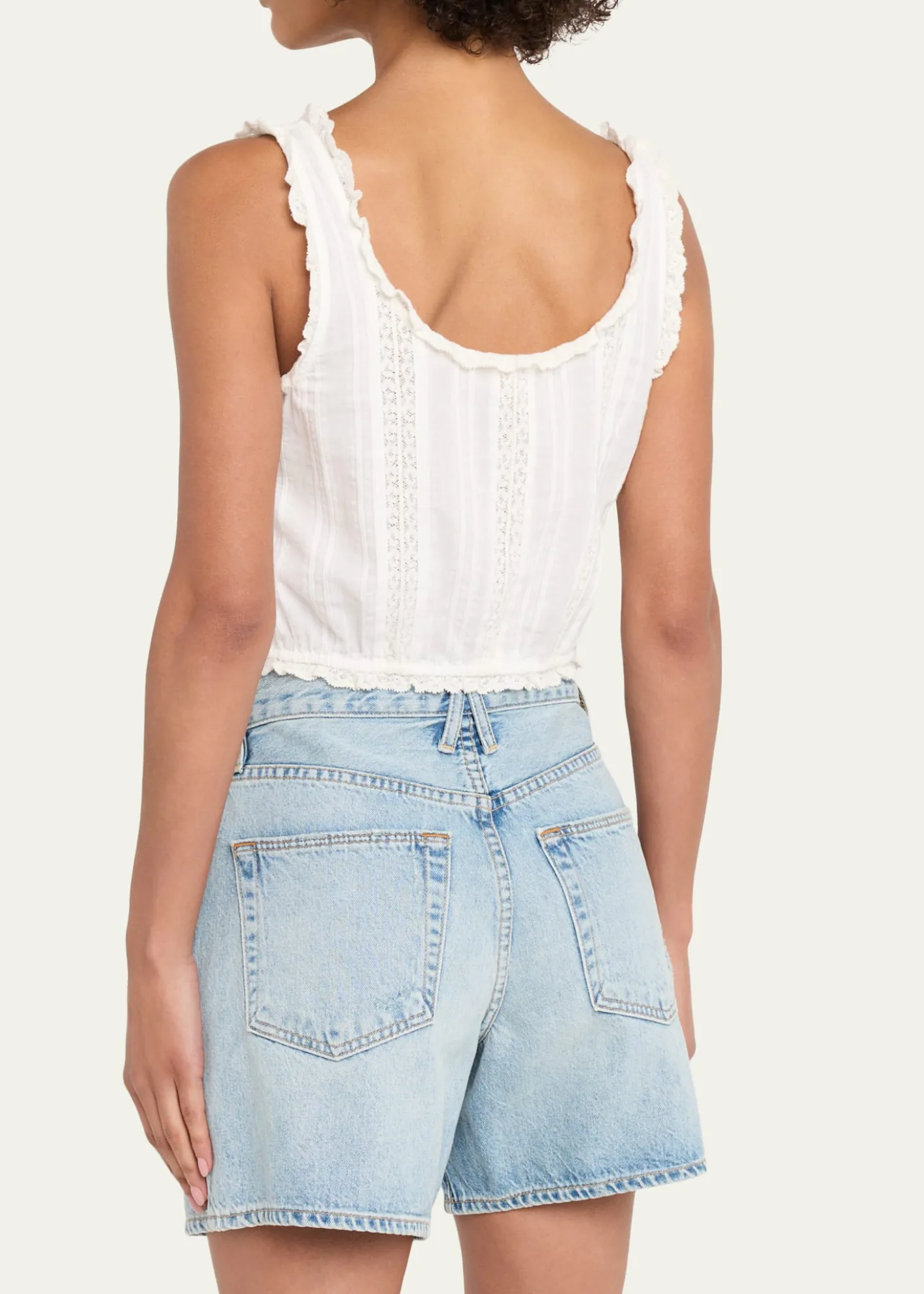 LoveShackFancyBlyss Cotton Sleeveless Top