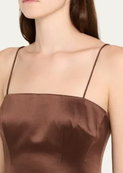 LoveShackFancyCassana Satin Sleeveless Top