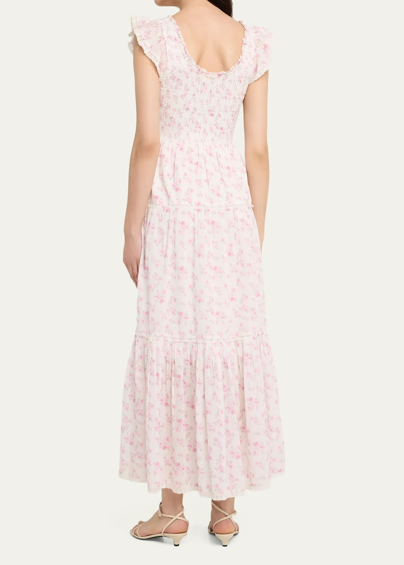 LoveShackFancyChessie Floral Maxi Dress
