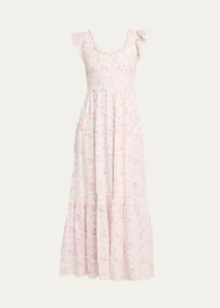 LoveShackFancyChessie Floral Maxi Dress