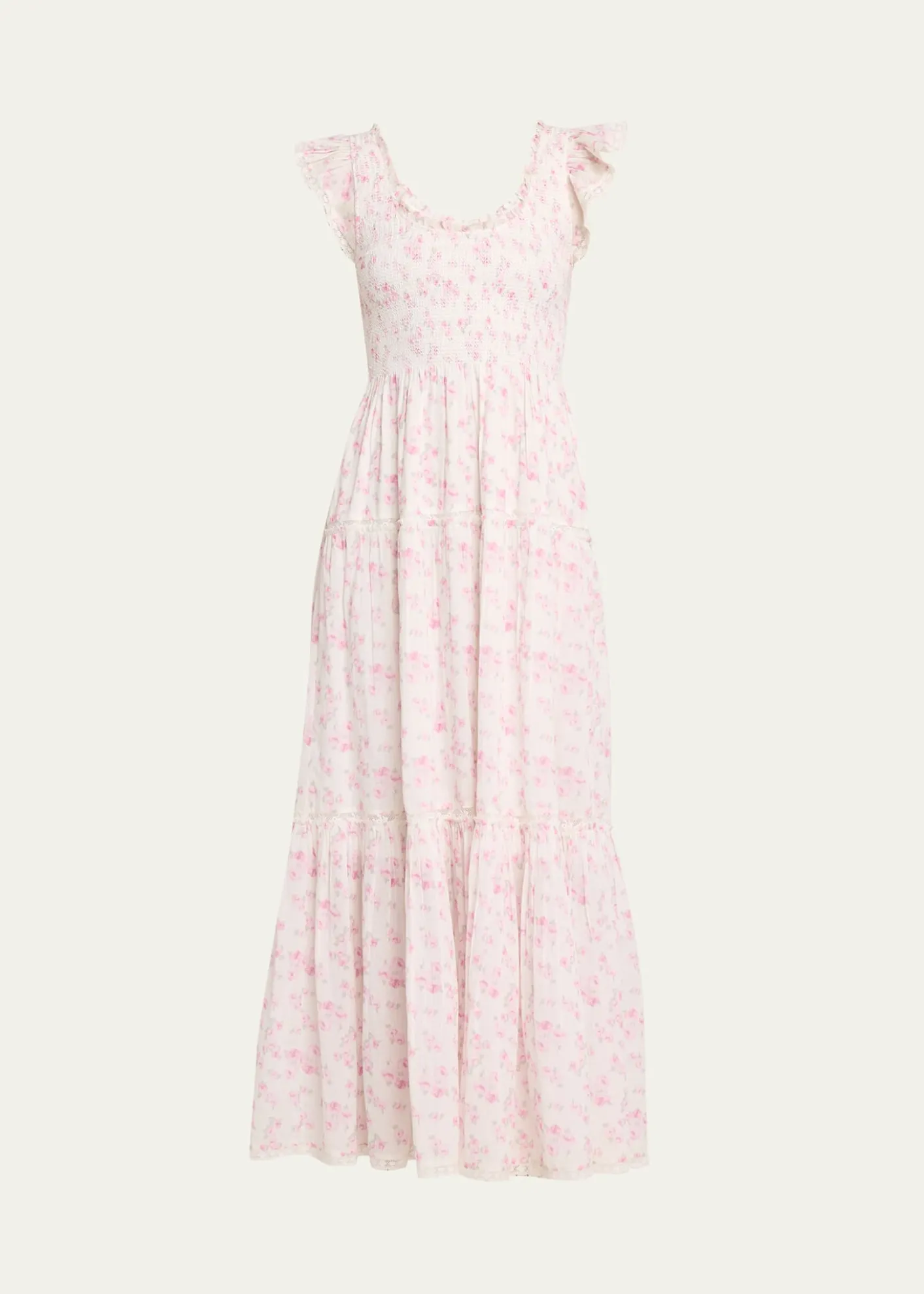 LoveShackFancyChessie Floral Maxi Dress
