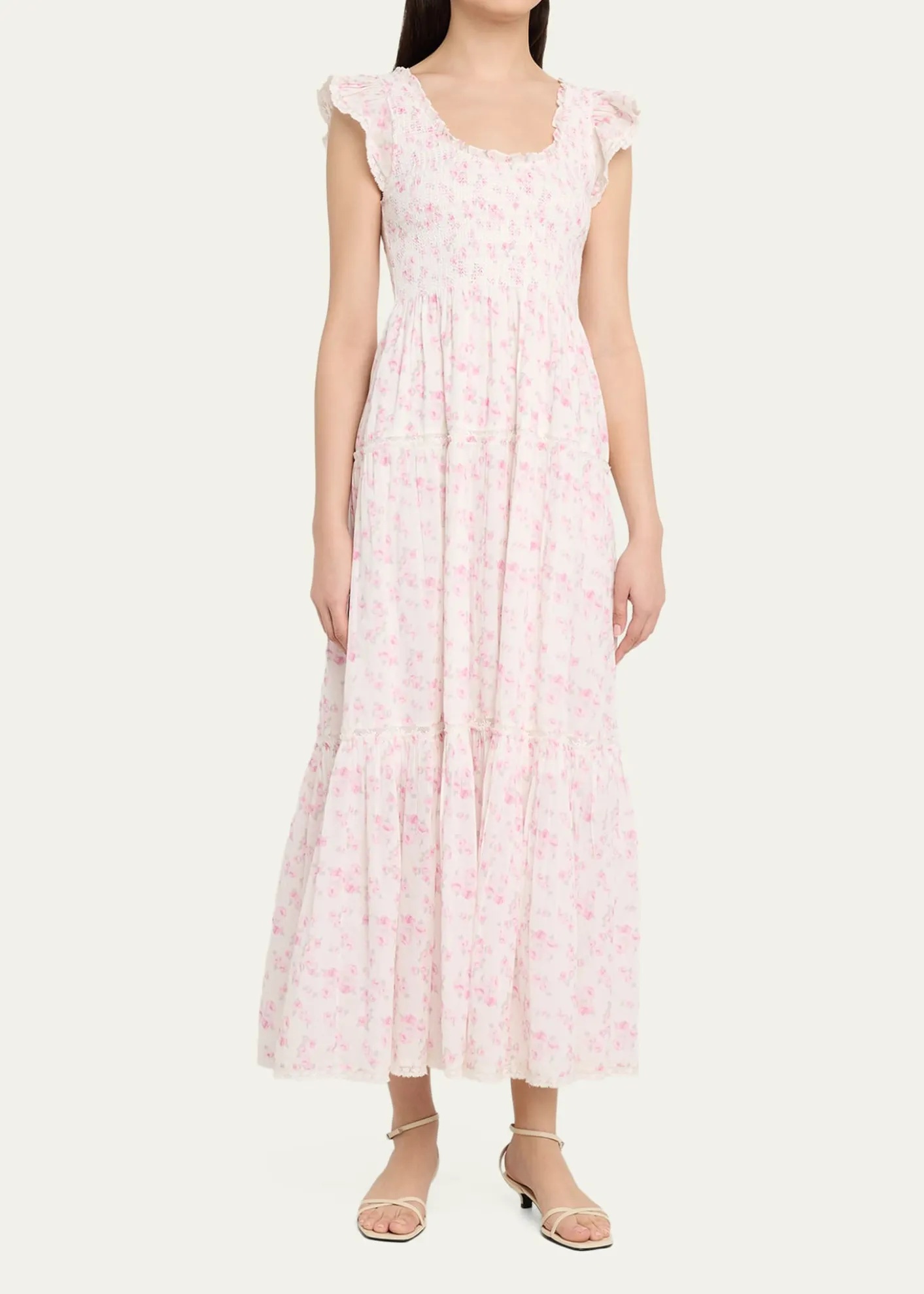 LoveShackFancyChessie Floral Maxi Dress