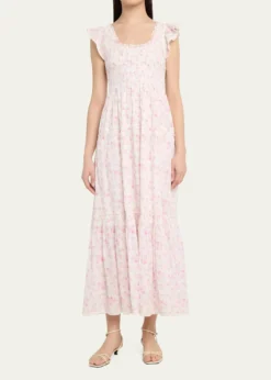 LoveShackFancyChessie Floral Maxi Dress
