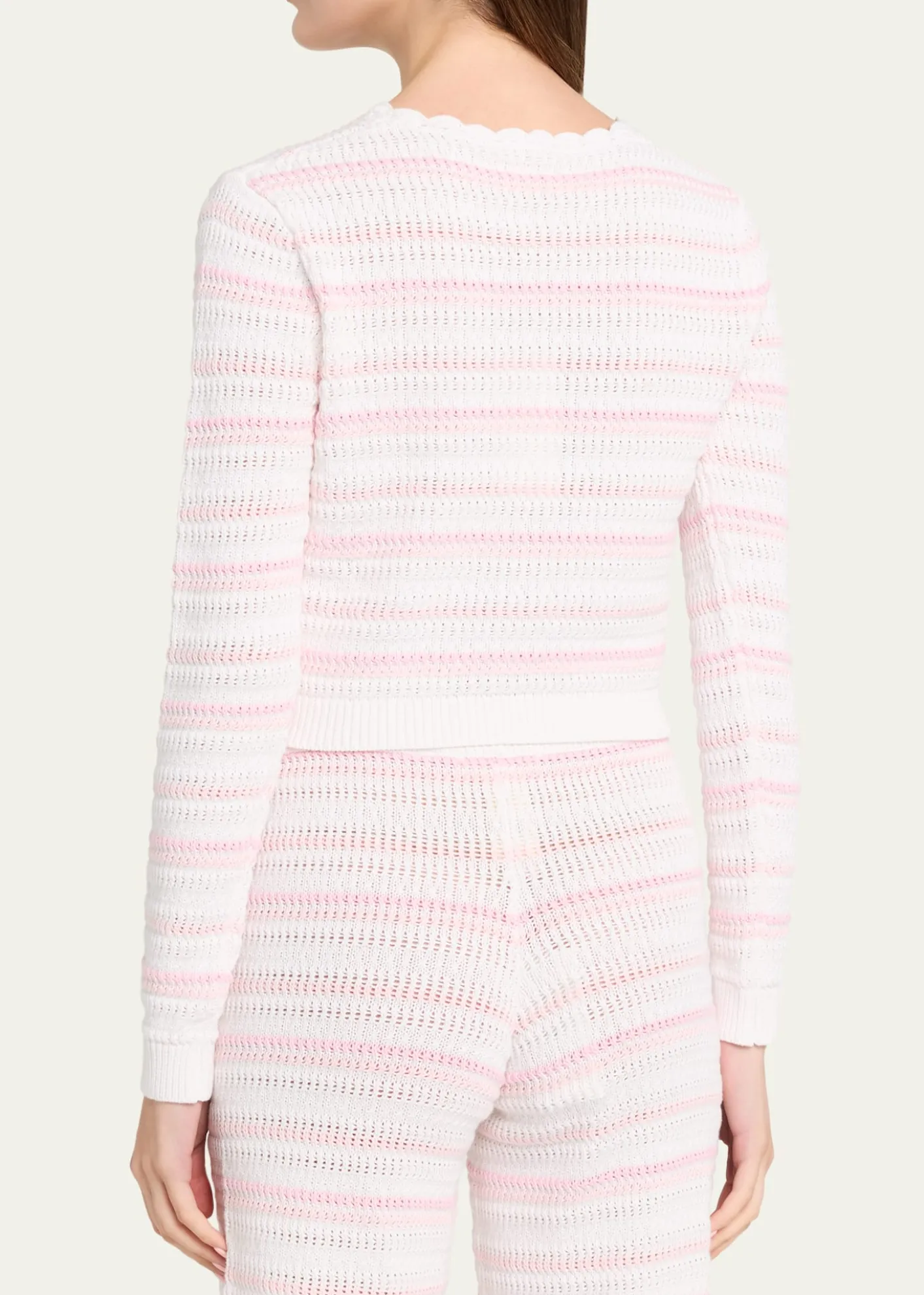 LoveShackFancyDessa Striped Crochet Cardigan