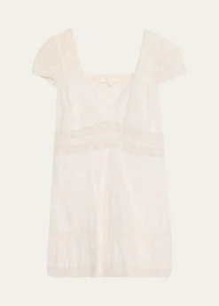 LoveShackFancyEdena Cotton Victorian Mini Dress