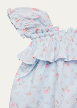 LoveShackFancyGirl's Carlita Floral Cotton Pinafore Romper, Size 0M-24M