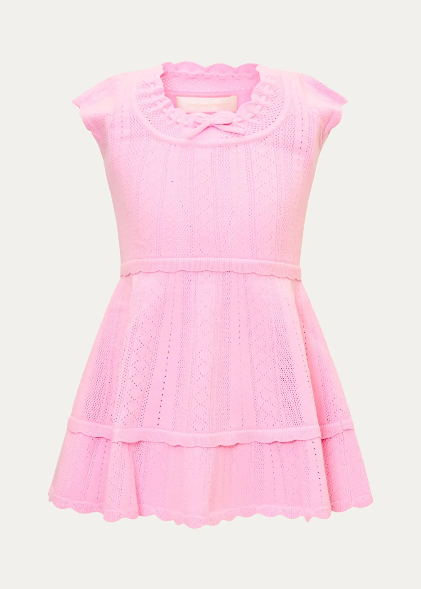 LoveShackFancyGirl's Jovie Pointelle Knit Mini Dress, Size 2T-6