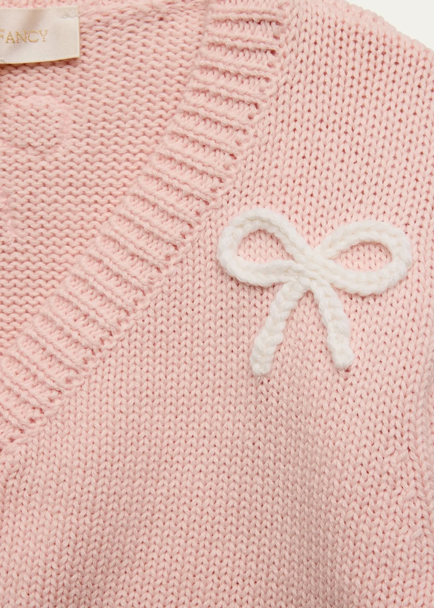 LoveShackFancyGirl's Jayne Bow Embroidered Cardigan, Size 2-6