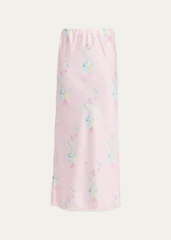 LoveShackFancyKalo Satin Maxi Skirt