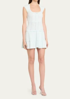 LoveShackFancyLaighton Pointelle Knit Mini Dress