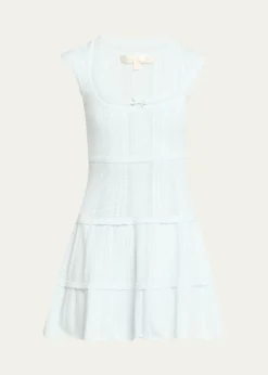 LoveShackFancyLaighton Pointelle Knit Mini Dress