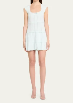 LoveShackFancyLaighton Pointelle Knit Mini Dress