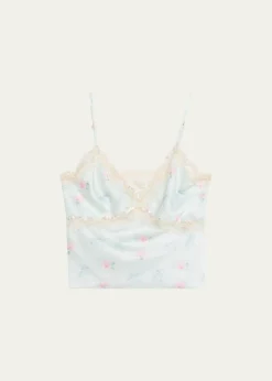 LoveShackFancyLamora Floral Satin Tank Top