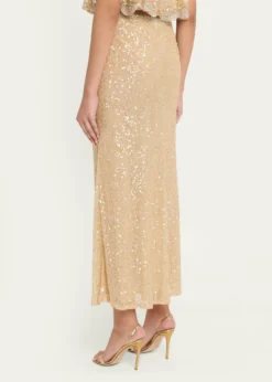 LoveShackFancyLyndy Embellished Midi Skirt