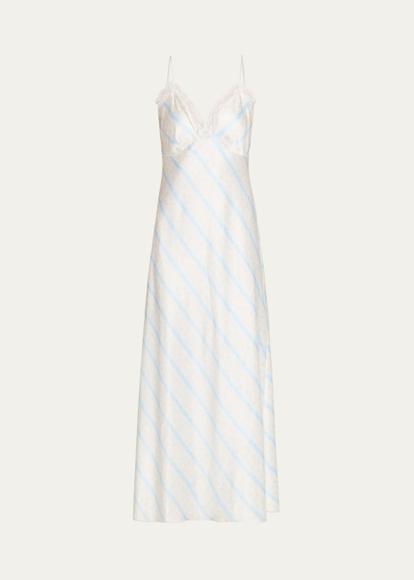 LoveShackFancyManuela Floral Satin Slip Dress