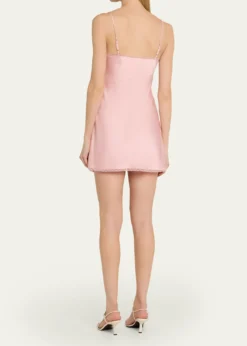 LoveShackFancyMirelis Lace Bow Crepe Mini Dress
