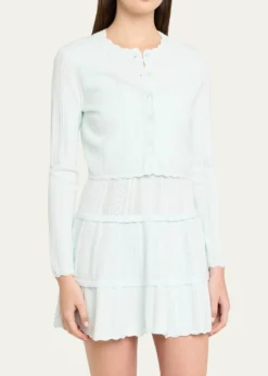 LoveShackFancyNadiya Pointelle-Knit Cardigan