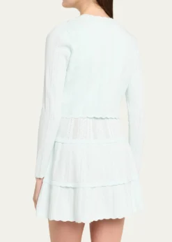 LoveShackFancyNadiya Pointelle-Knit Cardigan