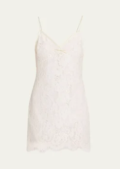 LoveShackFancyPetaline Lace Mini Dress