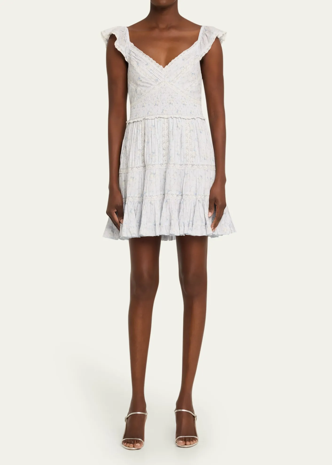 LoveShackFancyPresline Floral Mini Dress