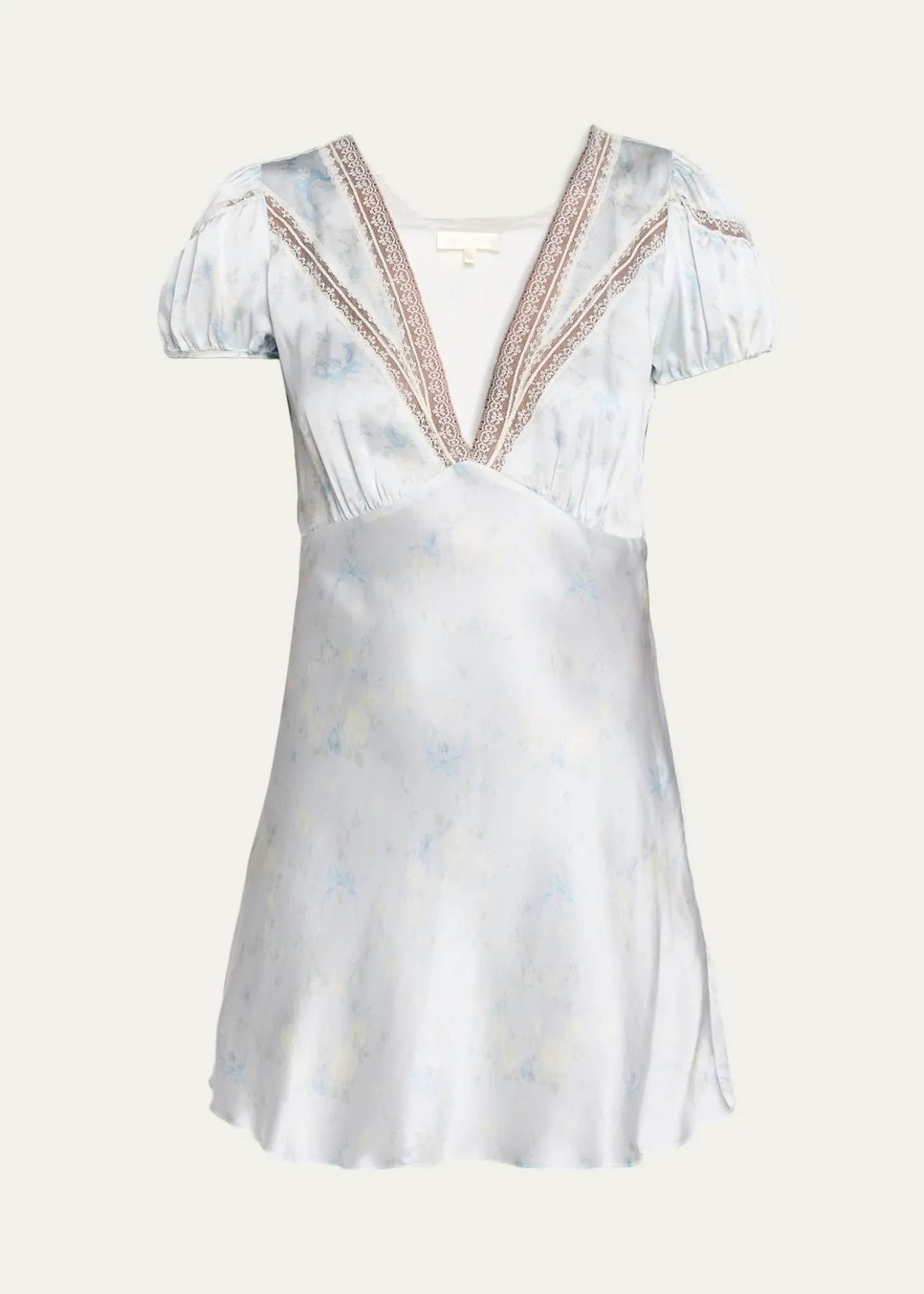 LoveShackFancySylara Floral Jacquard Mini Dress