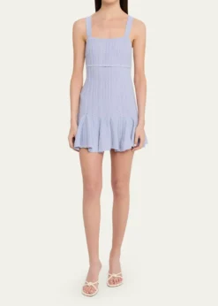 LoveShackFancyTabatha Pointelle Knit Mini Dress