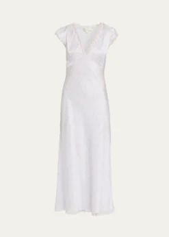 LoveShackFancyTheodore Silk-Blend Floral Maxi Dress