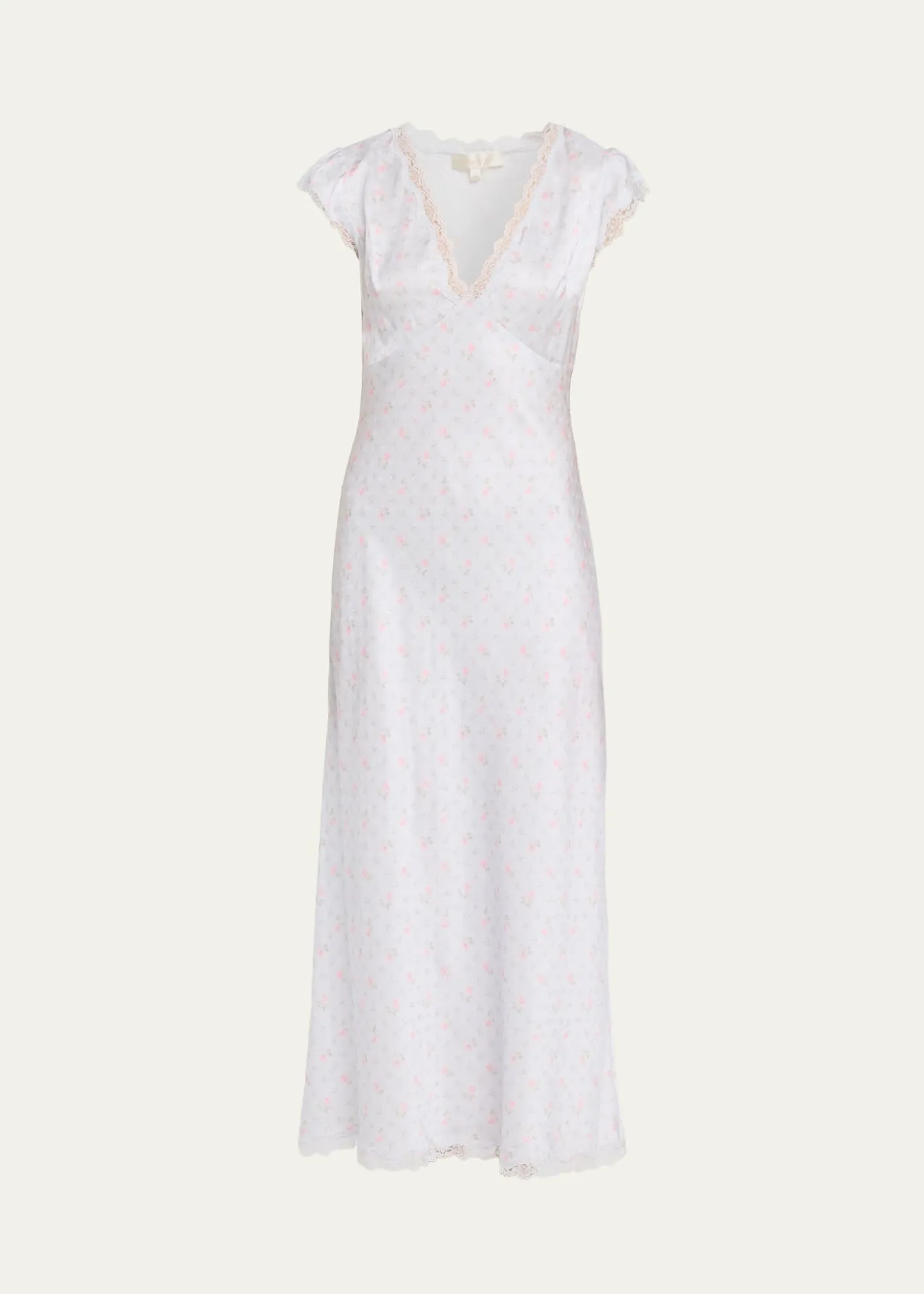 LoveShackFancyTheodore Silk-Blend Floral Maxi Dress