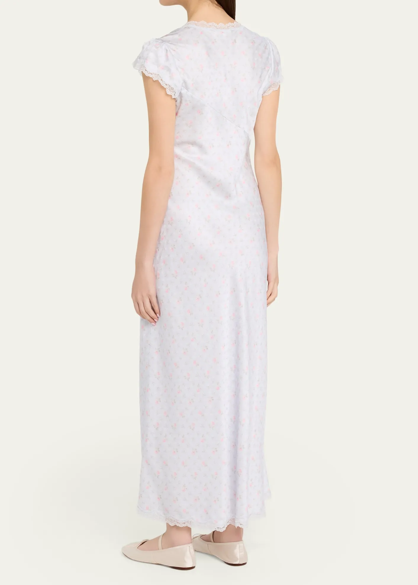 LoveShackFancyTheodore Silk-Blend Floral Maxi Dress