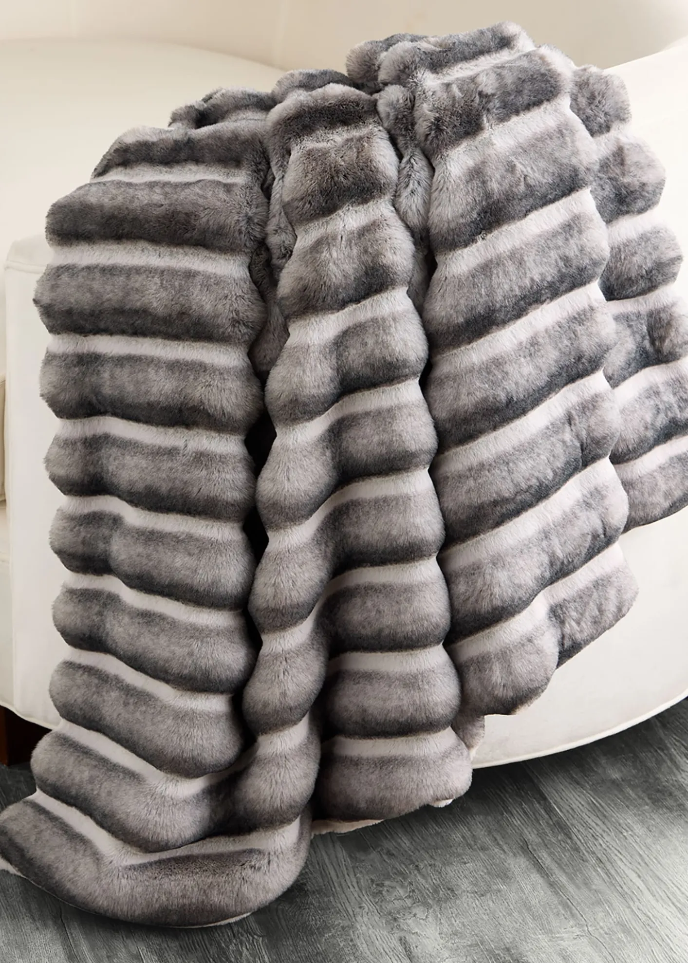 Lyla GrantFaux Chinchilla Throw, 60" x 72"