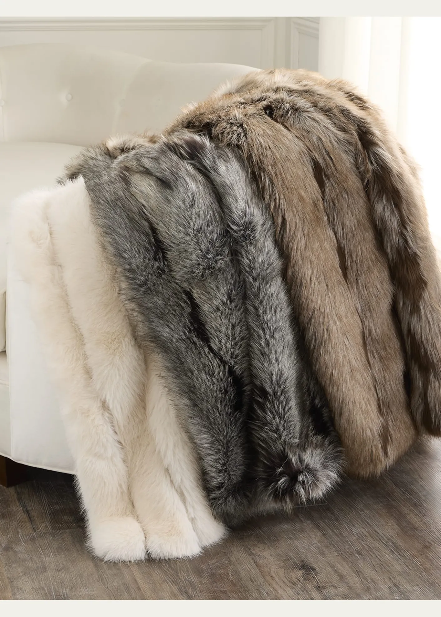 Lyla GrantFaux Fox Throw, 60" x 72"