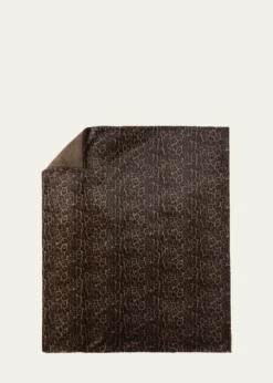 Lyla GrantLeopard-Print Faux Mink Throw, 60