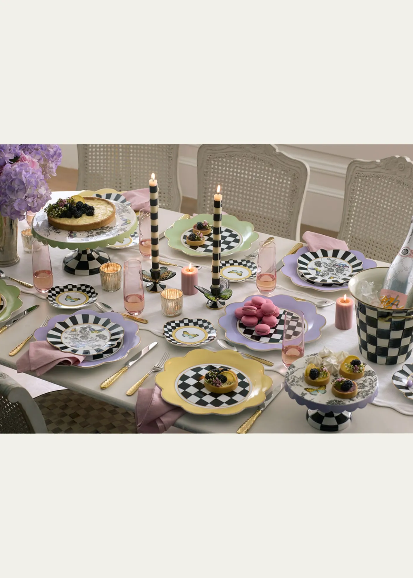 MacKenzie-ChildsButtercream Butterfly Toile Dinner Plate