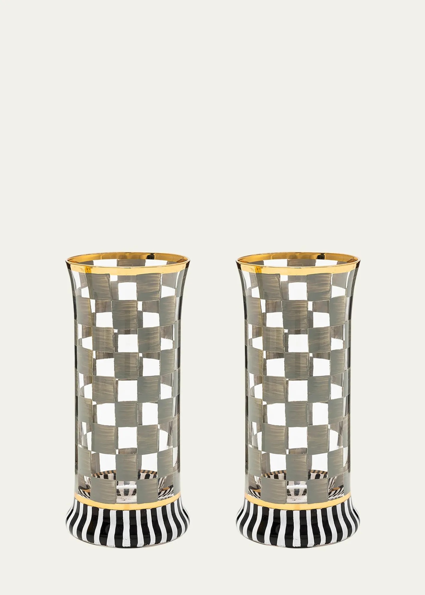 MacKenzie-ChildsCarnival Sterling Highball Glass, Set of 2