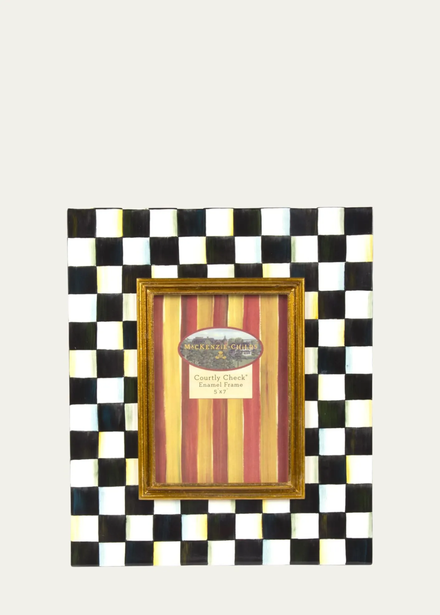 MacKenzie-ChildsCourtly Check Enamel Frame, 5x7